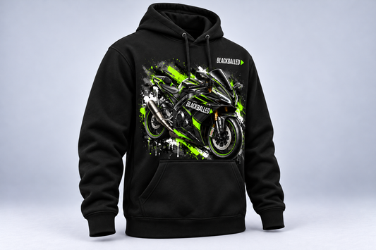 RIDE Blackballed authentic Hoodie; Dripping green edition